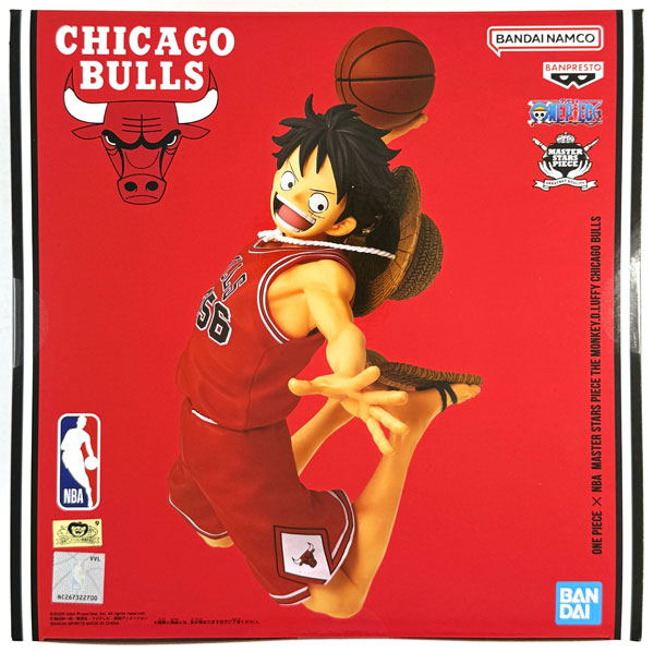 BANDAI SPIRITS ONE PIECE x NBA MASTER STARS PIECE THE MONKEY.D.LUFFY CHICAGO BULLS Complete Figure Bild 1