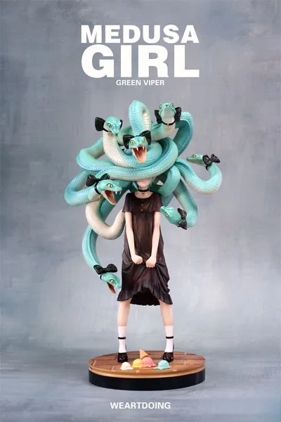WE ART DOING Medusa Girl Green Viper Illustrated by Yoshioka Complete Figure 圖片 1
