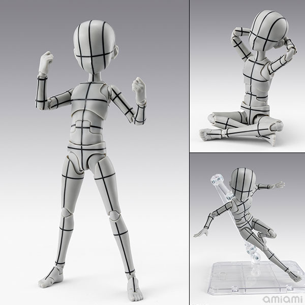 BANDAI SPIRITS S.H.Figuarts Body-kun -Ken Sugimori- Edition -Wire Frame- (Gray Color Ver.)