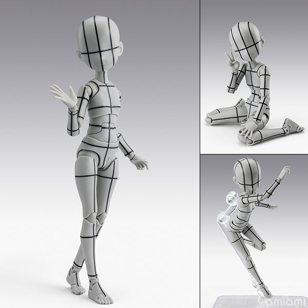 BANDAI SPIRITS S.H.Figuarts Body-chan -Ken Sugimori- Edition -Wire Frame- (Gray Color Ver.)