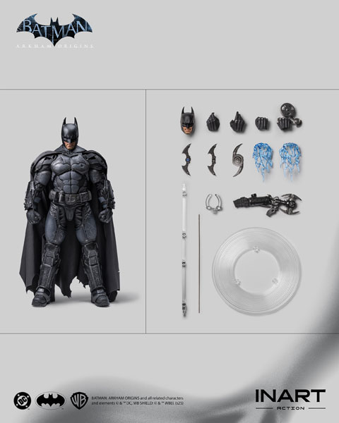 INART Batman: Arkham Origins - Batman (Battle Damaged Version) 1/12 Complete Model Action Figure