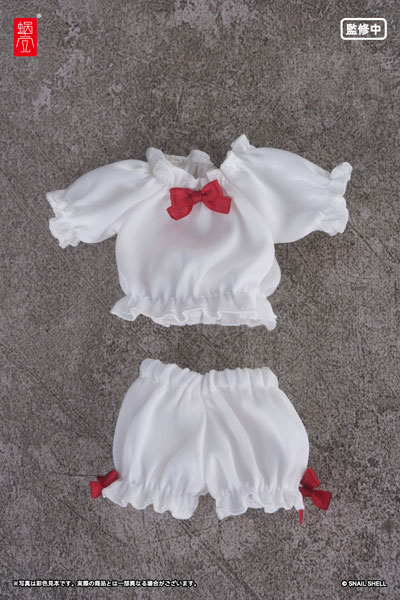 Snail Shell Puff Sleeves Loungewear (White) (DOLL ACCESSORY)