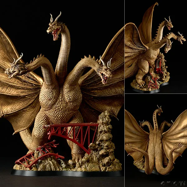 Kaiyodo ARTPLA SCULPTURE WORKS King Ghidorah Re: Imagination Modelo de Plástico imagen 1