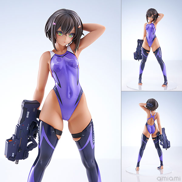 AMAKUNI ARMS NOTE Buchou-chan of the Swimming Club Purple Swimsuit Ver. 1/7 Complete Figure