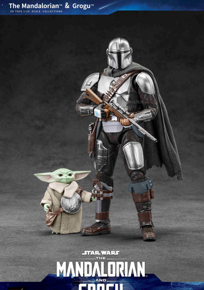 ZD Toys Star Wars Action Figure Mandalorian & Grogu รูปภาพ 1