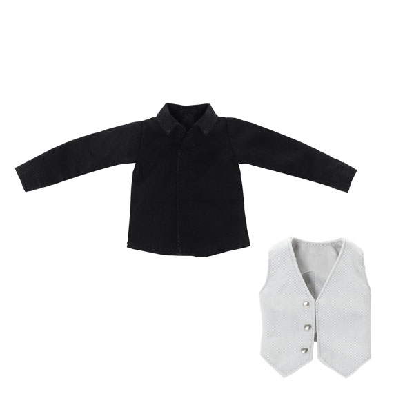 Azone 1/6 PNXS Shirt & Gilet set Gray x Black (DOLL ACCESSORY) image 1