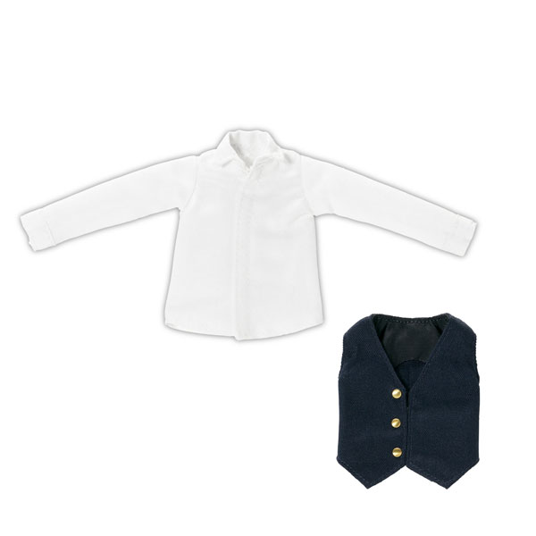 Azone 1/6 PNXS Set de Camisa y Chaleco Azul Marino x Blanco (ACCESORIO PARA MUÑECA) imagen 1