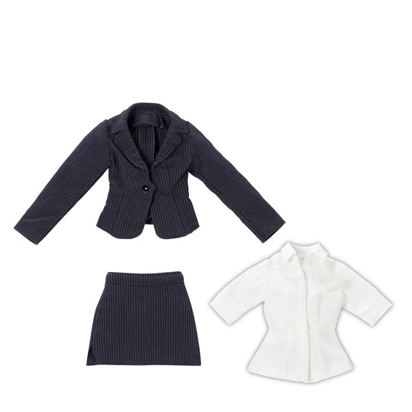 Azone 1/6 Q'z Tight Mini Suit Set Navy Stripe x White (PUPPENANZUG) Bild 1