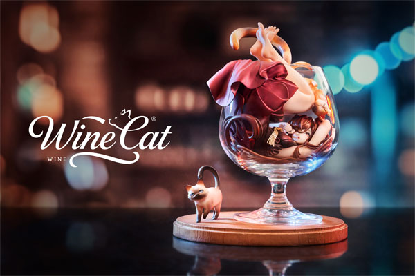 WE ART DOING "Cats are Liquid" illustration by Karaage Toufu Scarlet Night Complete Figure