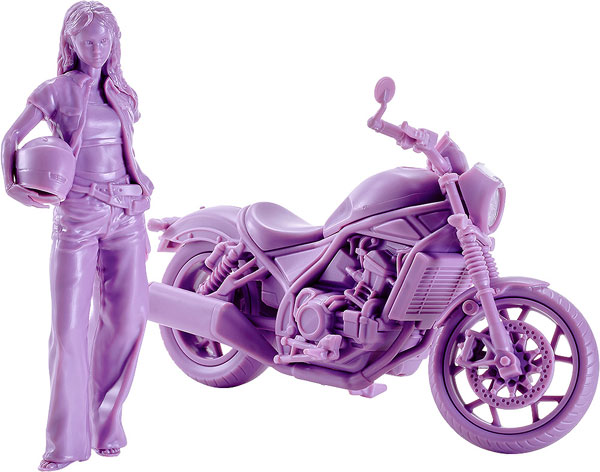 Max Factory PLAMAX MF-101 Rider's portrait Honda Rebel 1100 Lavender 1/20 Plastic Model