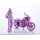 Max Factory PLAMAX MF-101 Rider's portrait Honda Rebel 1100 Lavender 1/20 Plastikmodell Bild 3