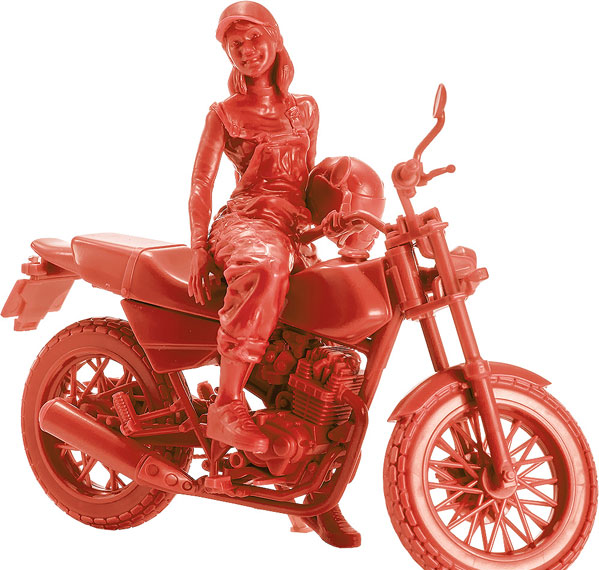 Max Factory PLAMAX MF-103 Rider's portrait Honda FTR 223 Rot 1/20 Plastikmodell Bild 1