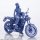 Max Factory PLAMAX MF-103 Rider's Portrait Honda FTR 223 Blau 1/20 Plastikmodell Bild 3