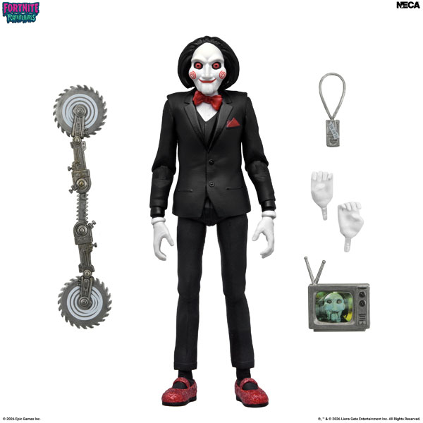 Neca 电锯惊魂 x 堡垒之夜 / 比利人偶 7英寸可动人偶 图片 1