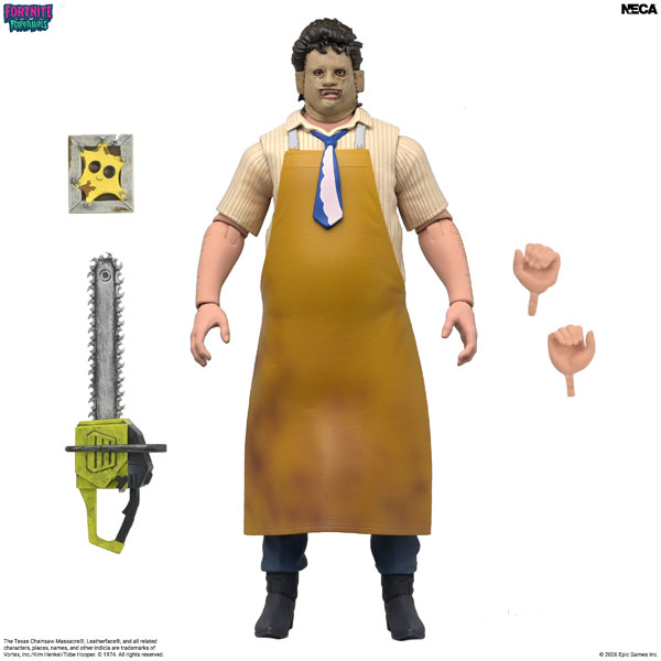 Neca 德州电锯杀人狂 x 堡垒之夜 / 皮脸 7英寸可动人偶 图片 1