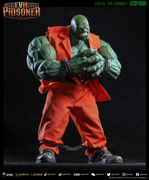 AXYTOYS EVIL PRISONER 1/12 스케일 가동 피규어 AXY-023 그린 컬러