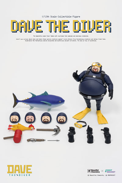 Underverse Beautiful Chemistry x DAVE THE DIVER DAVE 1/12 Complete Model Action Figure