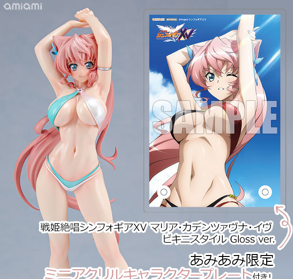 Q-six [Bonus] Senki Zesshou Symphogear XV Maria Cadenzavna Eve Bikini Style Gloss ver. 1/7 Complete Figure รูปภาพ 1