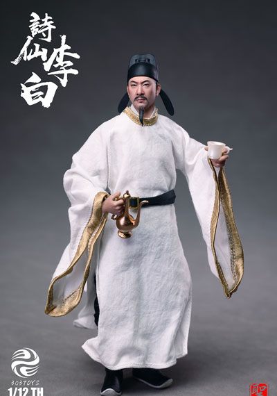 303TOYS Sage Series NO.SR003B Great Poet / Li Bai 1/12 Scale Posable Figure Deluxe Edition รูปภาพ 1