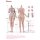 TB League 1/6 Alluring Kitty Girl Platinum Silicone Female Body Small Bust รูปภาพ 2