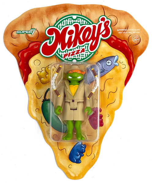 Super 7 Re Action / Teenage Mutant Ninja Turtles TMNT: Undercover Michelangelo (Pizza To Go ver.) (SDCC Exclusive) image 1