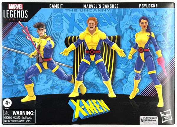 Hasbro Marvel Marvel Legends 6 Inch Action Figure X-MEN 60th Anniversary Series Gambit & Psylocke & Banshee [Comic / Uncanny X-Men #275] (Toy Sapiens Exclusive)