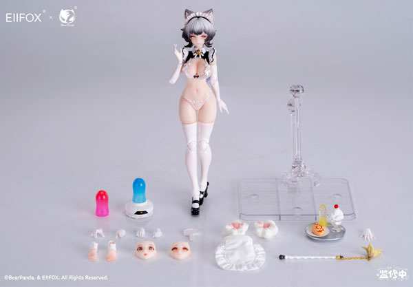BearPanda [Bonus] Cat Maid Little Pudding 1/12 Pre-painted Complete Model Action Figure