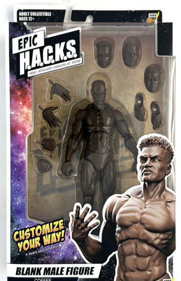 Boss Fight Studio Epic H.A.C.K.S. / Blanks Coffee Brown Male Action Figure gambar 1