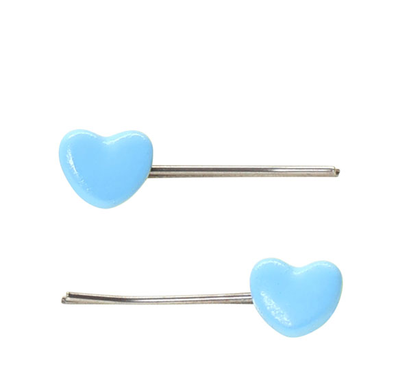 Azone Doll Hair Pin -Heart- Light blue (DOLL ACCESSORY) image 1