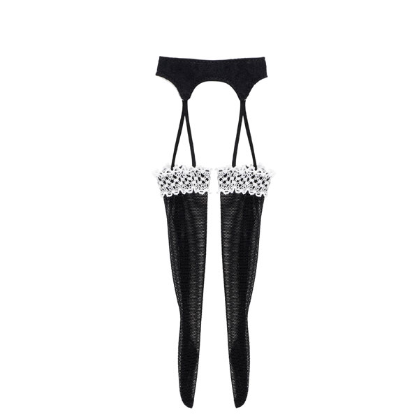 Azone 1/6 Q'z See-through Garter Stockings Black x White (DOLL ACCESSORY)