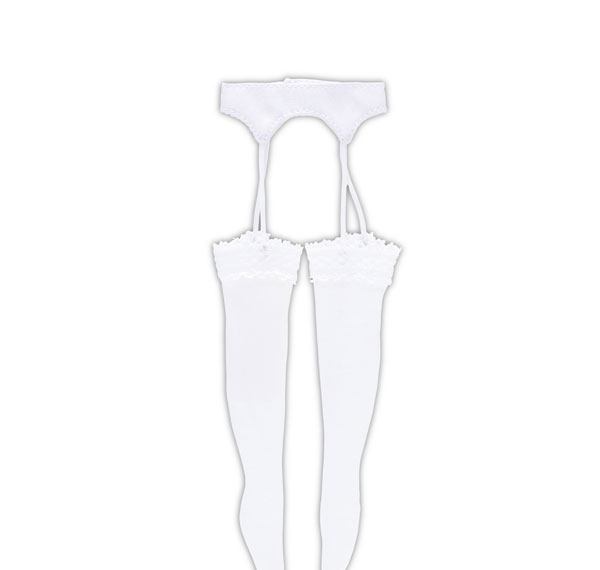 Azone 1/6 Q'z Knit Garter Stockings White x White Bild 1