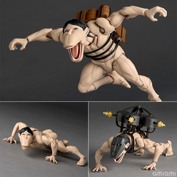 Kaiyodo Revoltech Amazing Yamaguchi "Attack on Titan" Cart Titan image 1