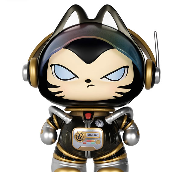 Zhuaimao Astronaut Non Scale Figure Black Gold Bild 1