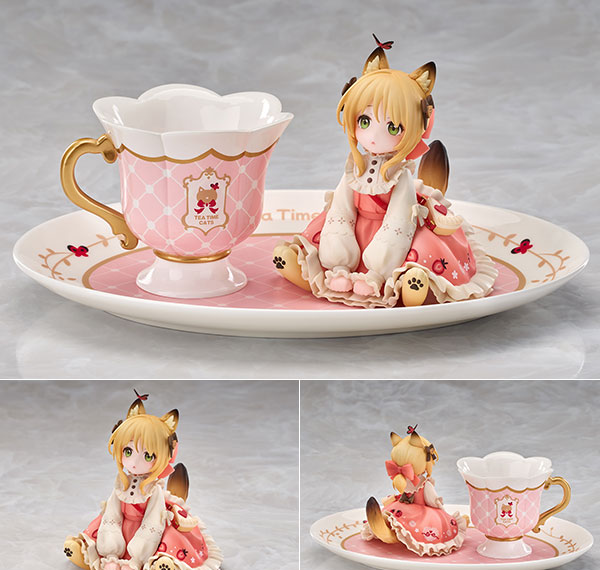 RIBOSE DLC Series "Tea Time Cats" "Orange Cat" Complete Figure Bild 1