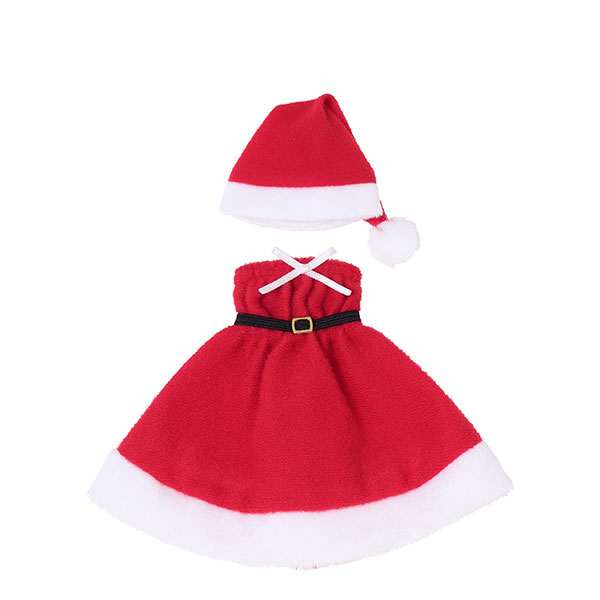 Azone 1/6 PNS Bare Shoulder Santa One-piece Dress set Red (DOLL ACCESSORY)