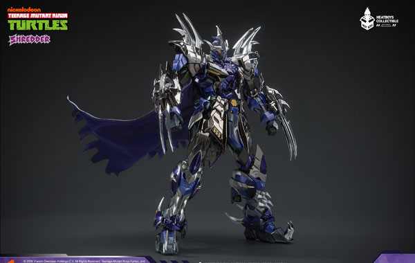 HeatBoys HB0119 Teenage Mutant Ninja Turtles SHREDDER Plated Alloy Posable Figure รูปภาพ 1