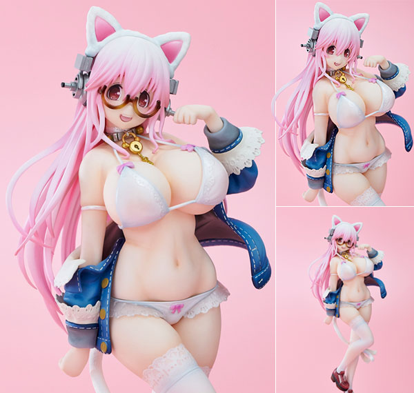 Union Creative Super Sonico White cat ver. Complete Figure