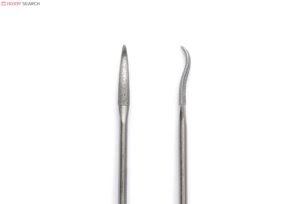 Wave HG Specially Shaped Diamond File [Ellipse (Curved Tip)] (Hobby Tool) image 4