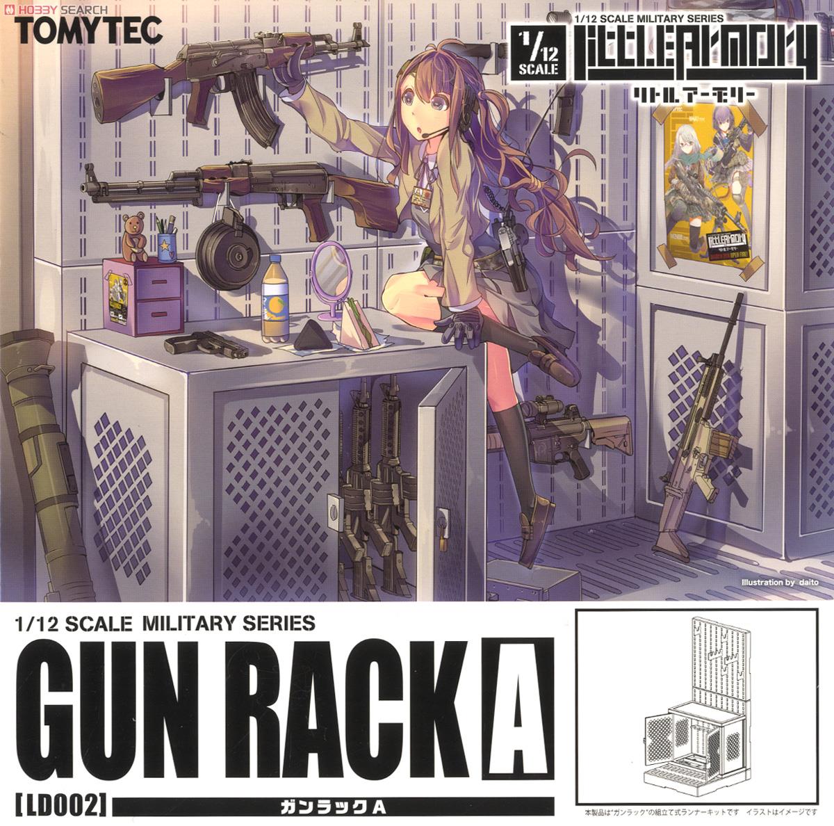 Tomytec 1/12 Little Armory (LD002) Gun Rack A (โมเดลประกอบ) รูปภาพ 2