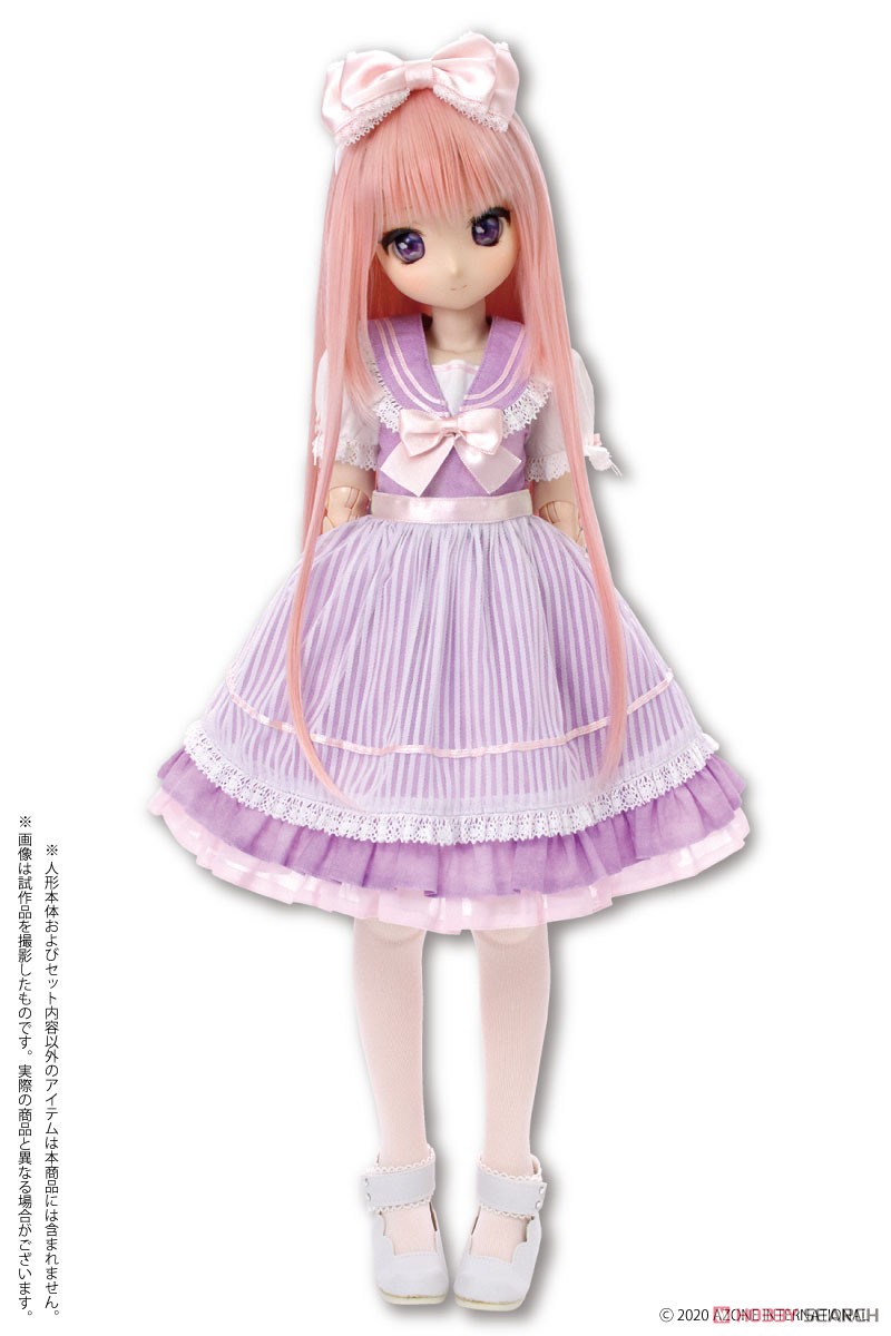 Azone International 45 스위트 세일러 원피스 세트 (라벤더 x 핑크 리본) (패션돌) 이미지 4