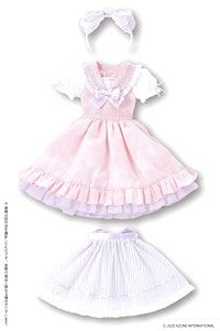 Azone International 45 스위트 세일러 원피스 세트 (핑크 x 라벤더 리본) (패션돌) 이미지 1