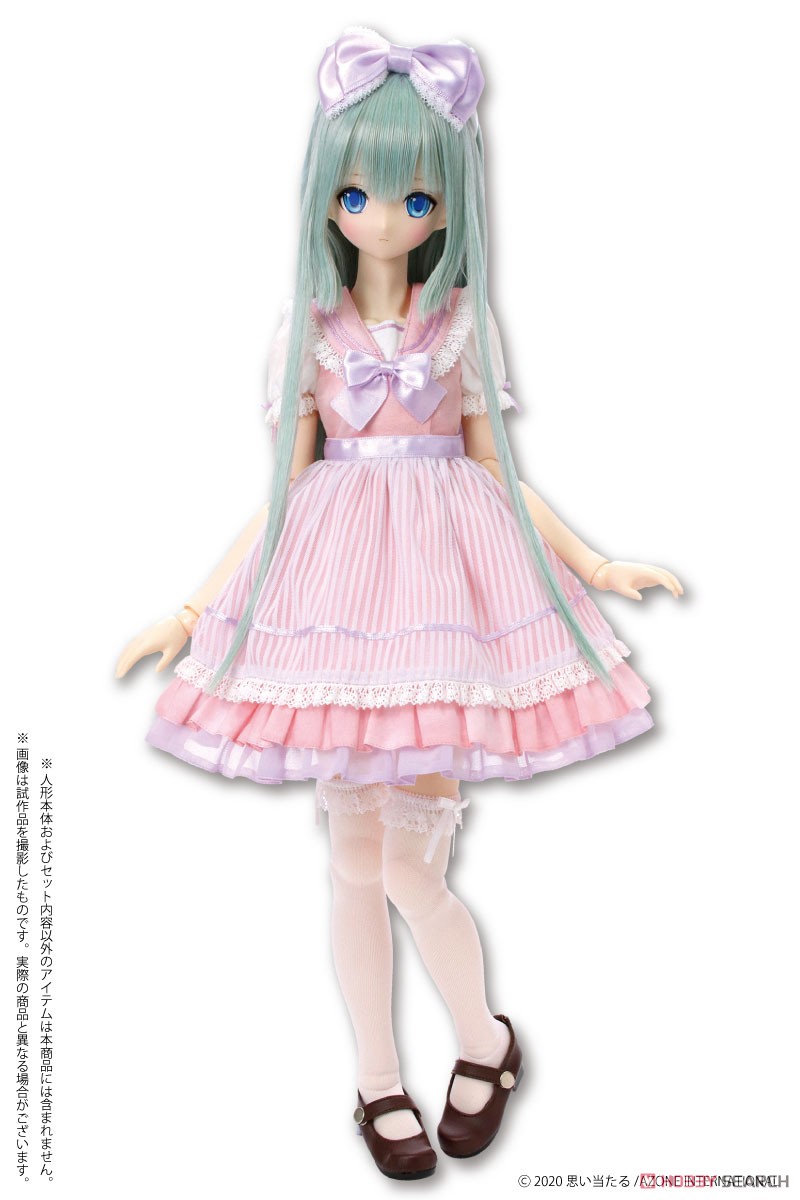 Azone International 45 스위트 세일러 원피스 세트 (핑크 x 라벤더 리본) (패션돌) 이미지 4
