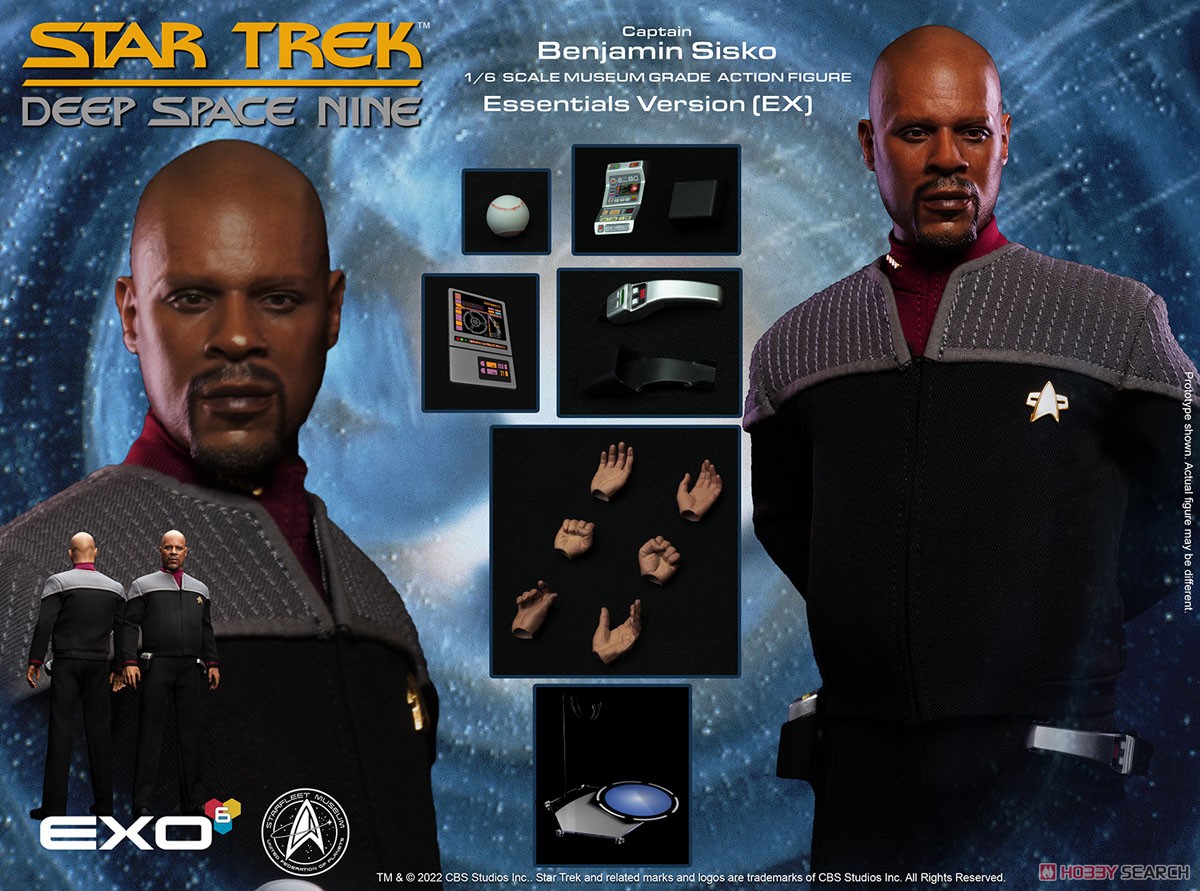 EXO-6 Hyper Realistic Action Figure Star Trek Deep Space Nine Captain Benjamin Sisko Essentials Version image 3