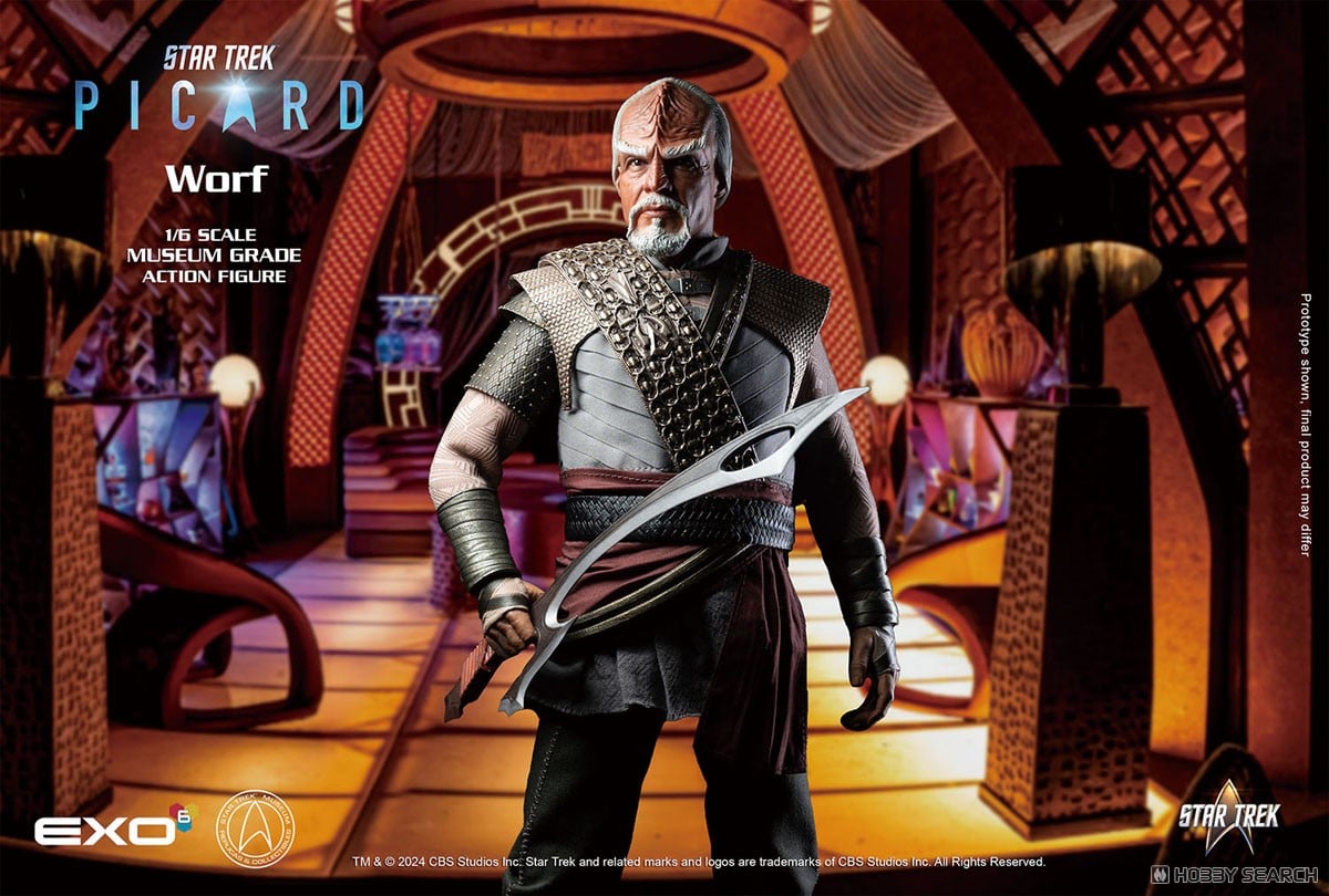EXO-6 Hyper Realistic Action Figure Star Trek `Picard` Colonel Worf รูปภาพ 3