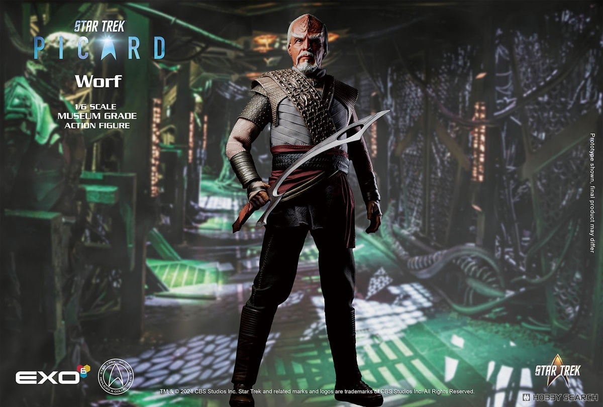 EXO-6 Hyper Realistic Action Figure Star Trek `Picard` Colonel Worf รูปภาพ 4