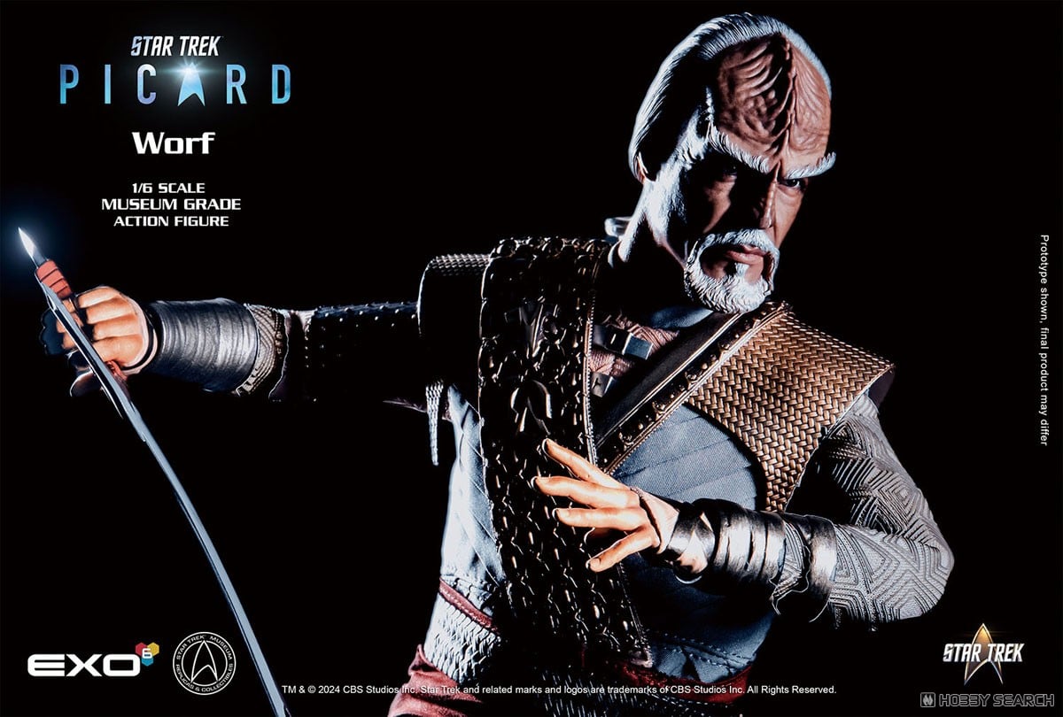 EXO-6 Hyper Realistic Action Figure Star Trek `Picard` Colonel Worf รูปภาพ 5