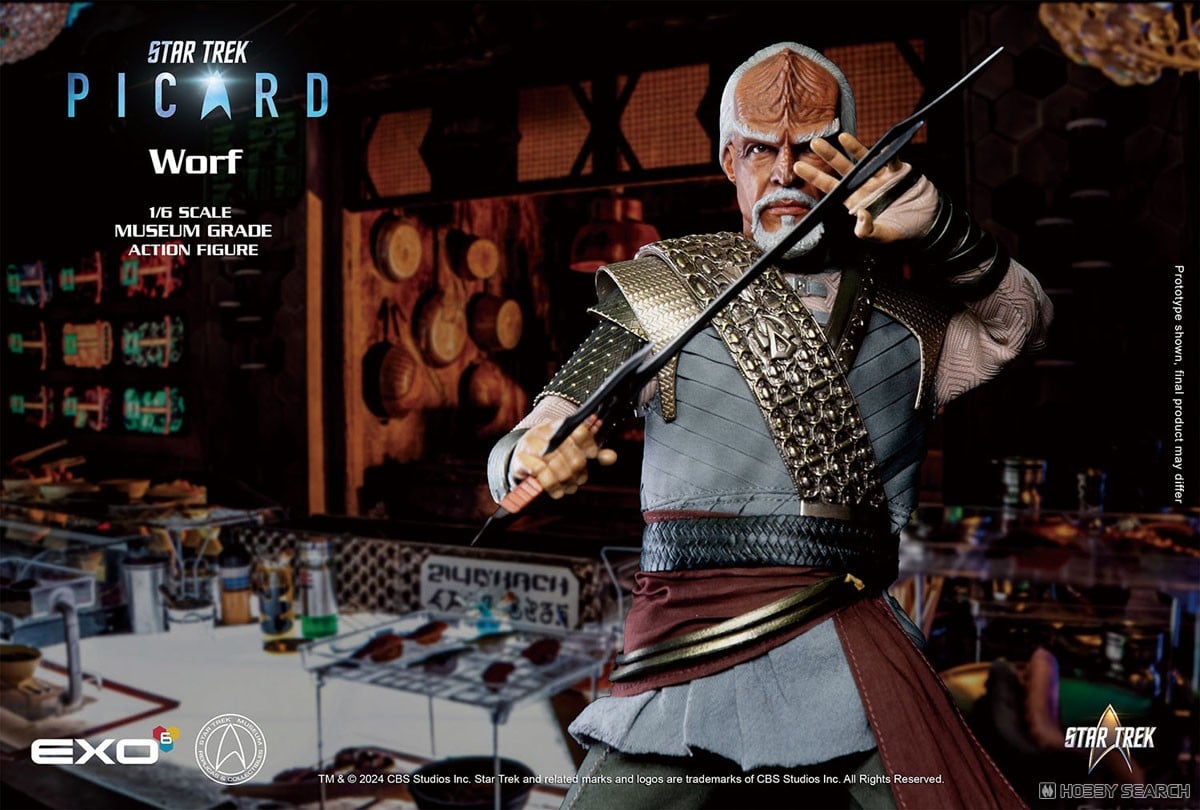 EXO-6 Hyper Realistic Action Figure Star Trek `Picard` Colonel Worf รูปภาพ 6
