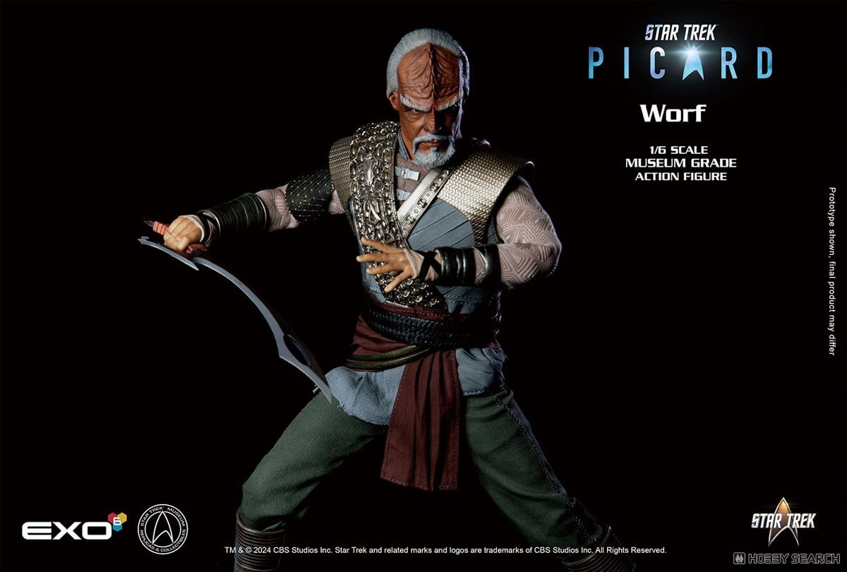 EXO-6 Hyper Realistic Action Figure Star Trek `Picard` Colonel Worf รูปภาพ 8