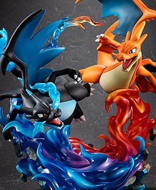 MegaHouse G.E.M.EX Series Pokemon Mega Charizard X & Mega Charizard Y (Figure)