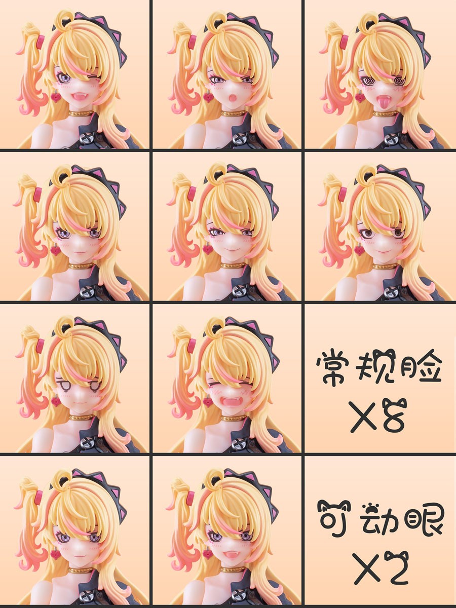 Exssrion 恶魔音天使:星川毛毛 1/12 比例完成品可动手办 (金发Ver.) (手办) 图片 6